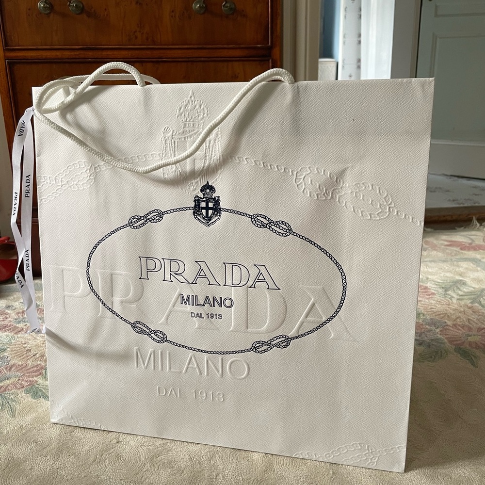 Large Prada shopping bag - with ribbon